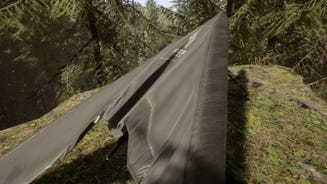 Sons of the Forest screenshot showing a Hang Glider.